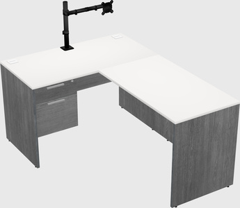 L-shaped office desk