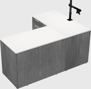 L-shaped office desk