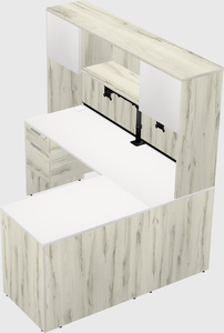 L-shaped office desk