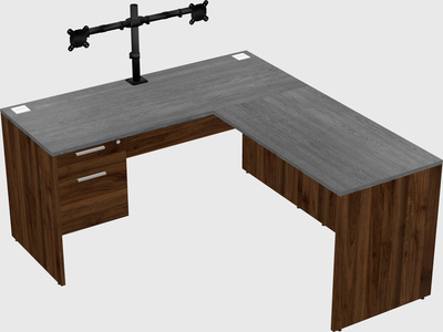 L-shaped office desk