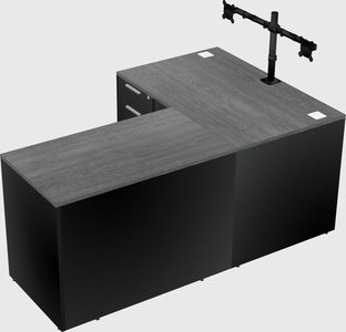 L-shaped office desk