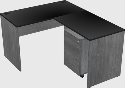 L-shaped office desk
