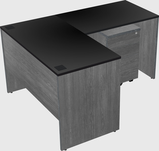 L-shaped office desk