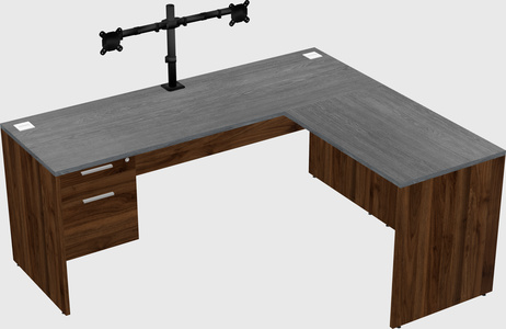 L-shaped office desk