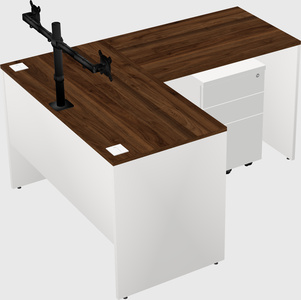 L-shaped office desk
