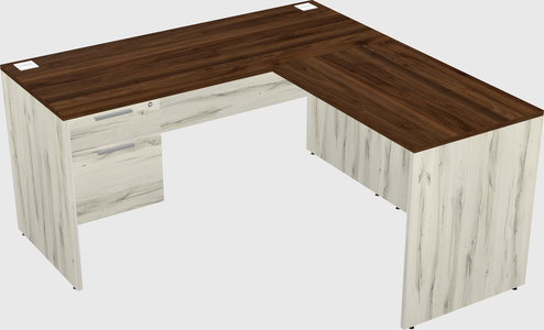 L-shaped office desk