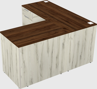 L-shaped office desk