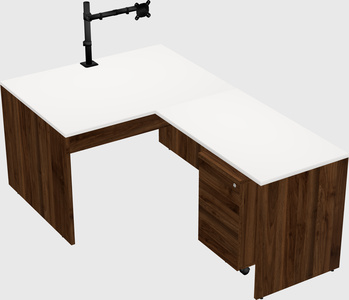 L-shaped office desk