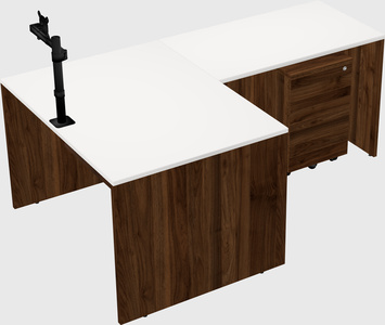 L-shaped office desk