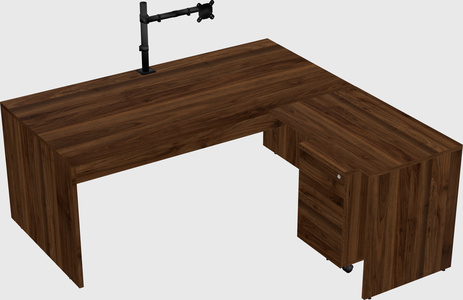 L-shaped office desk