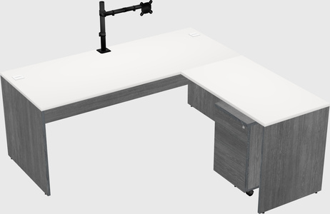 L-shaped office desk
