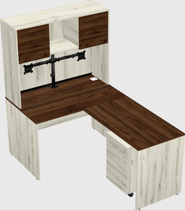 L-shaped office desk