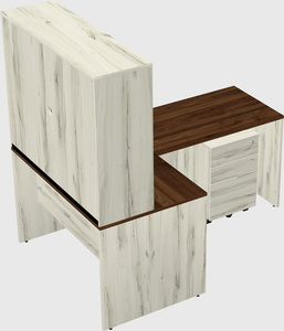 L-shaped office desk