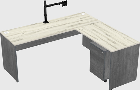 L-shaped office desk