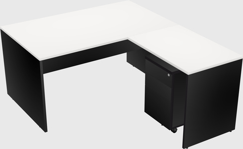 L-shaped office desk