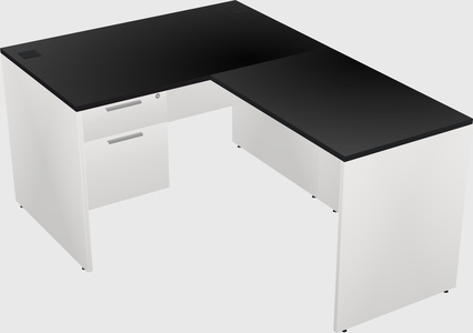 L-shaped office desk