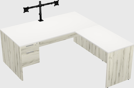 L-shaped office desk