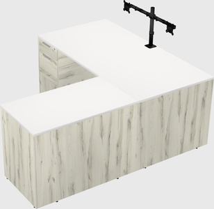 L-shaped office desk