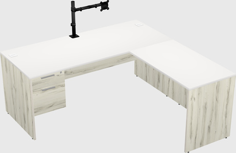 L-shaped office desk