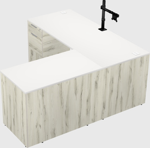 L-shaped office desk