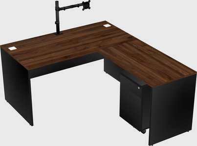 L-shaped office desk