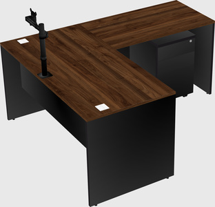 L-shaped office desk
