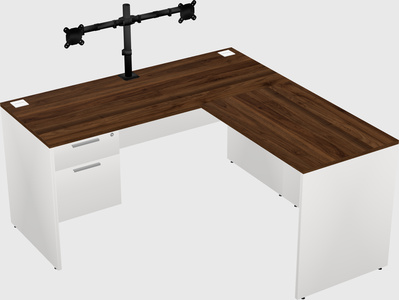 L-shaped office desk