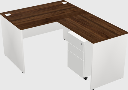 L-shaped office desk