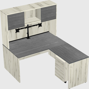 L-shaped office desk