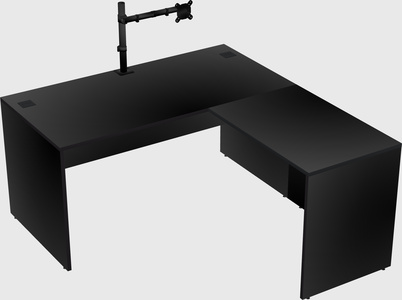 L-shaped office desk