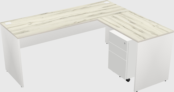 L-shaped office desk
