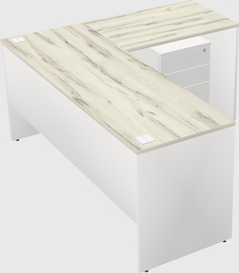 L-shaped office desk