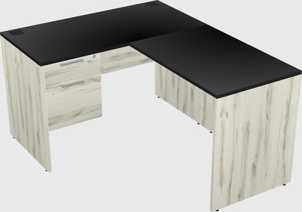 L-shaped office desk