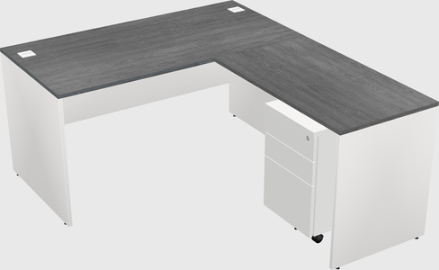 L-shaped office desk