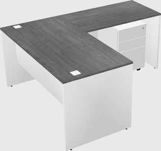 L-shaped office desk