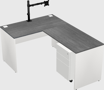L-shaped office desk