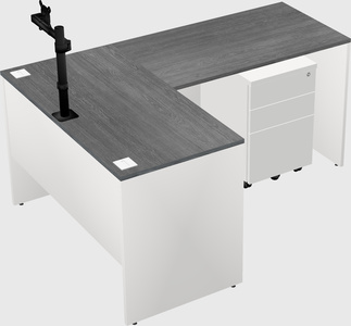 L-shaped office desk