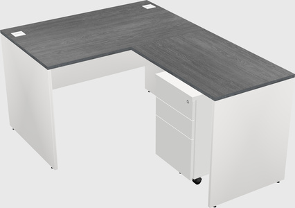 L-shaped office desk