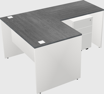 L-shaped office desk
