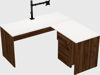 L-shaped office desk