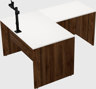 L-shaped office desk