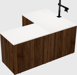 L-shaped office desk