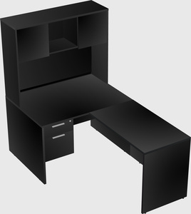 L-shaped office desk