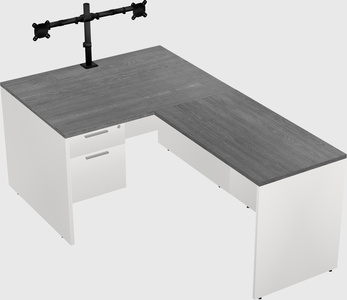 L-shaped office desk
