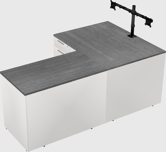 L-shaped office desk