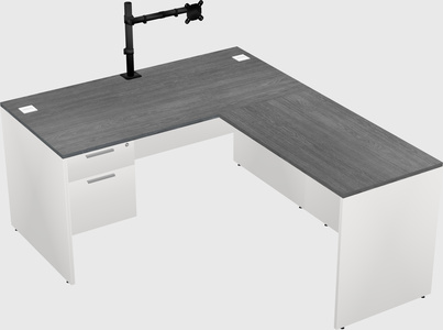L-shaped office desk