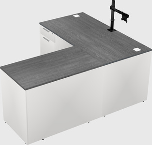 L-shaped office desk