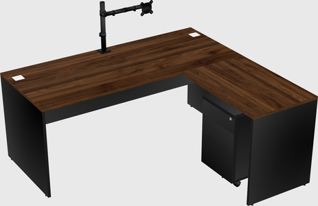 L-shaped office desk