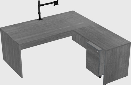 L-shaped office desk