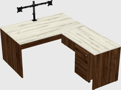 L-shaped office desk